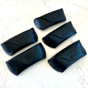 DIFF set of 5 hard sunglasses cases